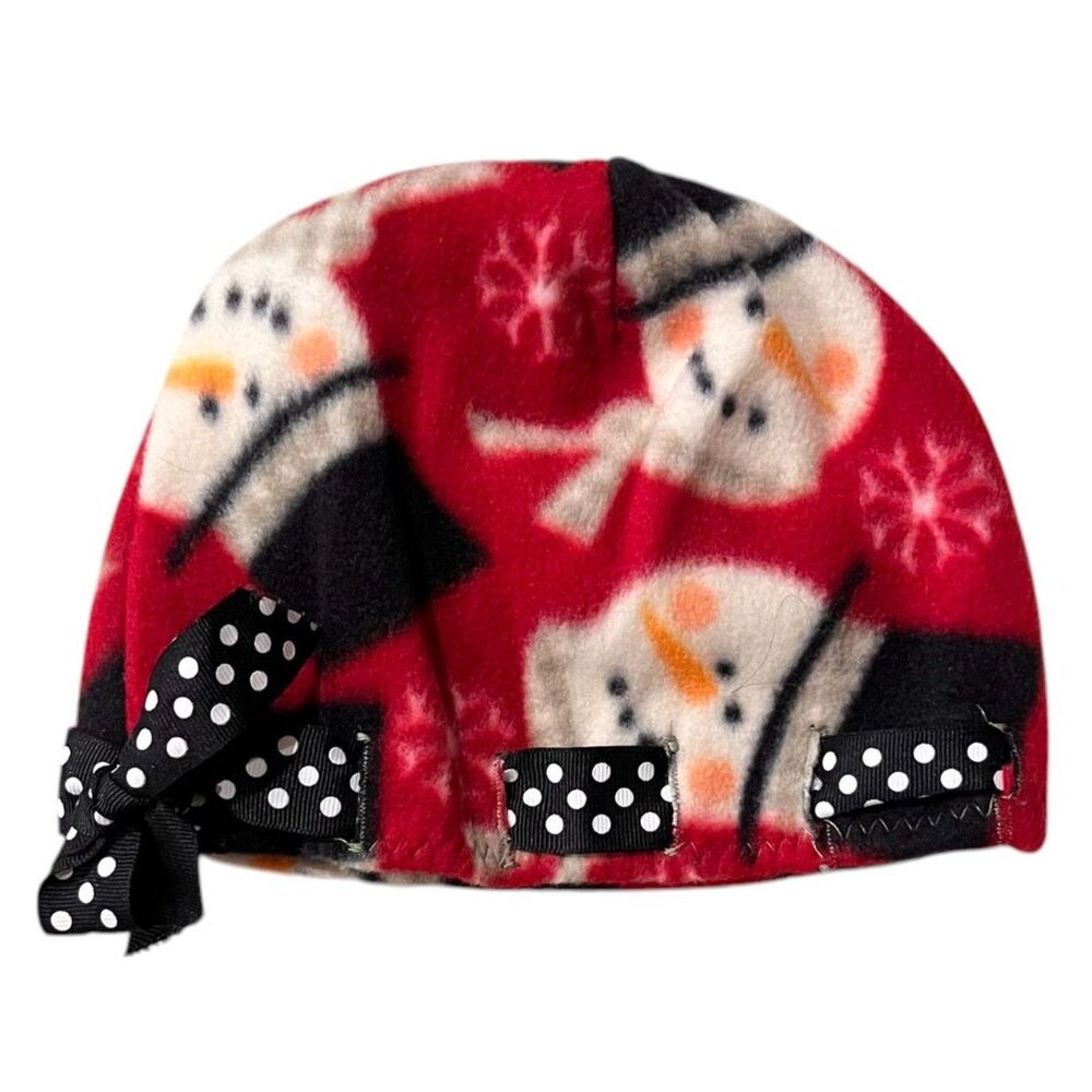 Baby (up to 6 months) Homemade Fleece Christmas Snowman Beanie Hat
